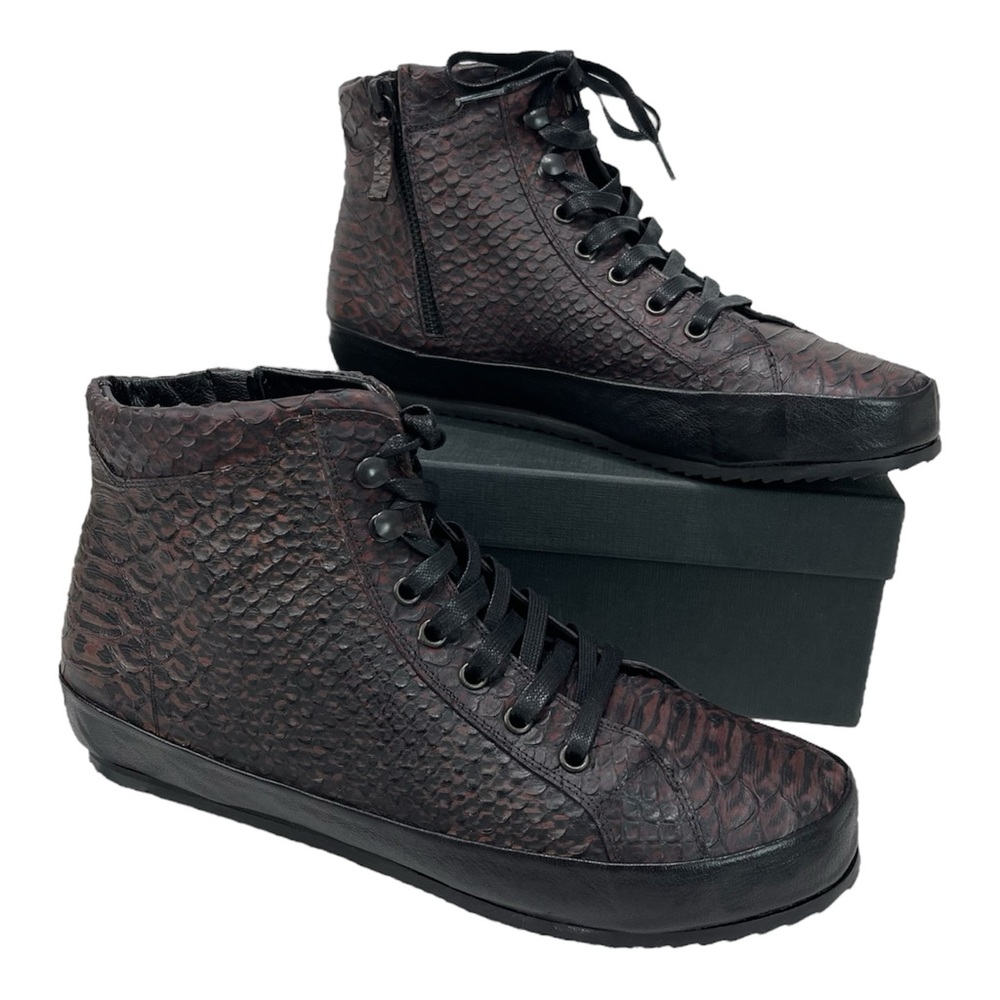 FREDA SALVADOR High Top Sneakers Sneak Burgundy Anaconda Print Women’s Size 9 M